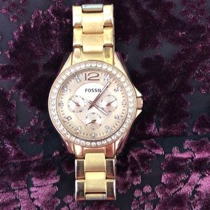 Rose Gold Fossil Watch